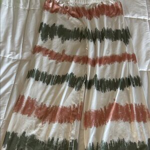 Bohemian Striped Wide-Leg Pants